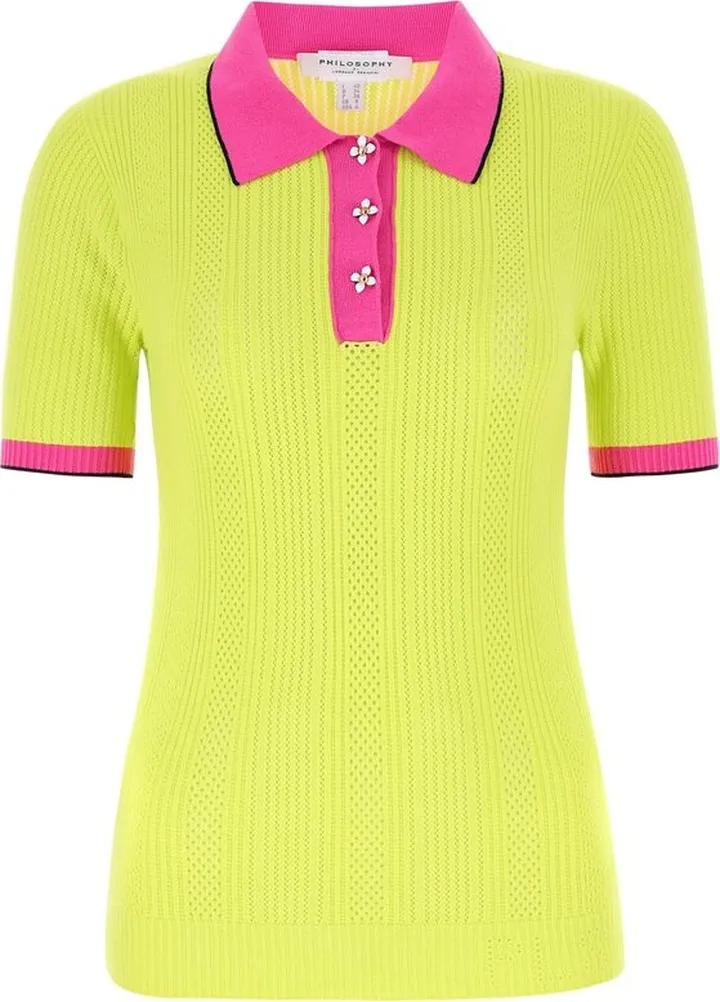 Philosophy Di Lorenzo Serafini Straight Hem Knitted Polo Shirt