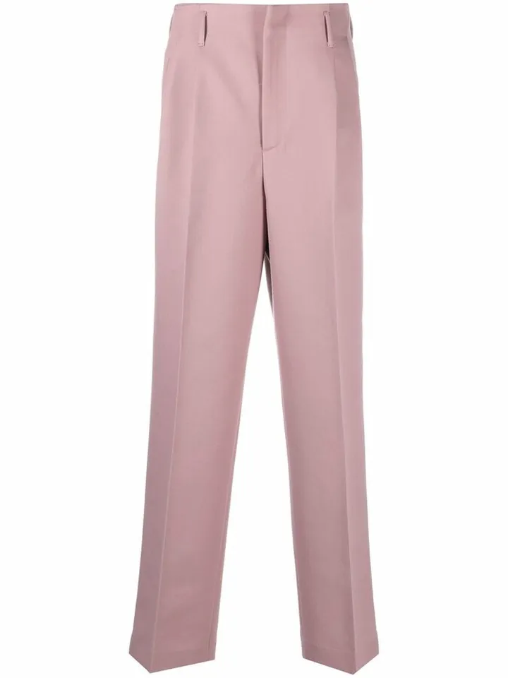 Pleated Straight-Leg Trousers
