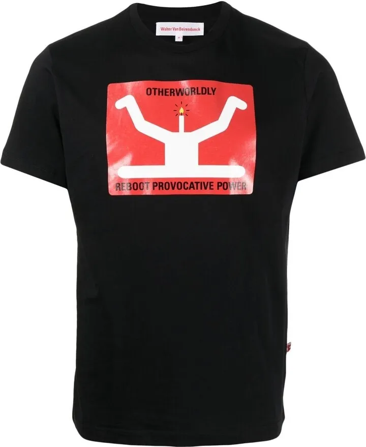 Candle-print T-shirt