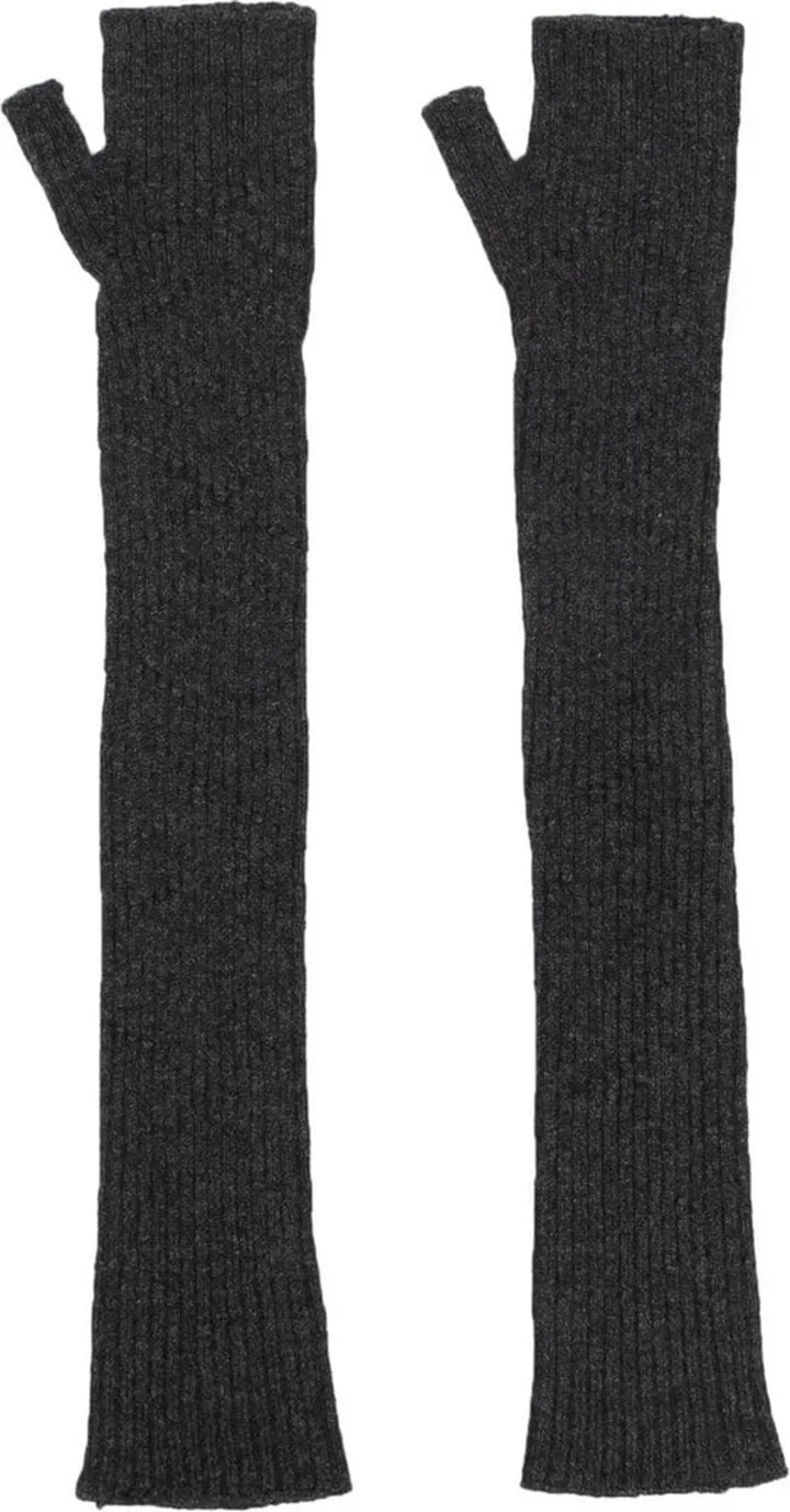 Long Knit Fingerless Gloves