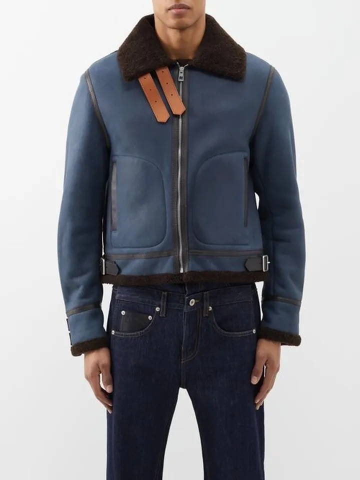 Shearling-lined Leather Jacket