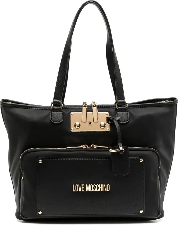 Contrast-Hardware Tote Bag
