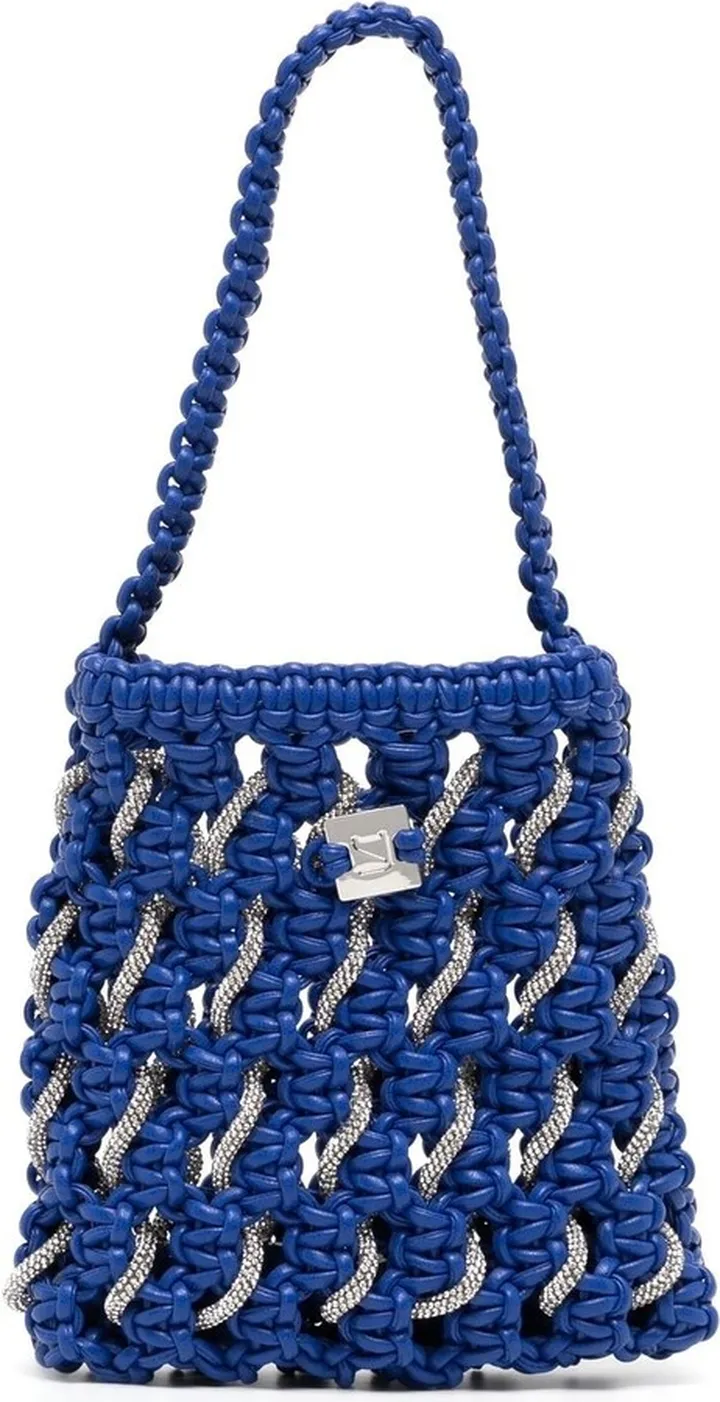Small Crystal-Embellished Tote Bag