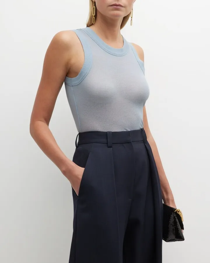 Crewneck Jersey Tank Top