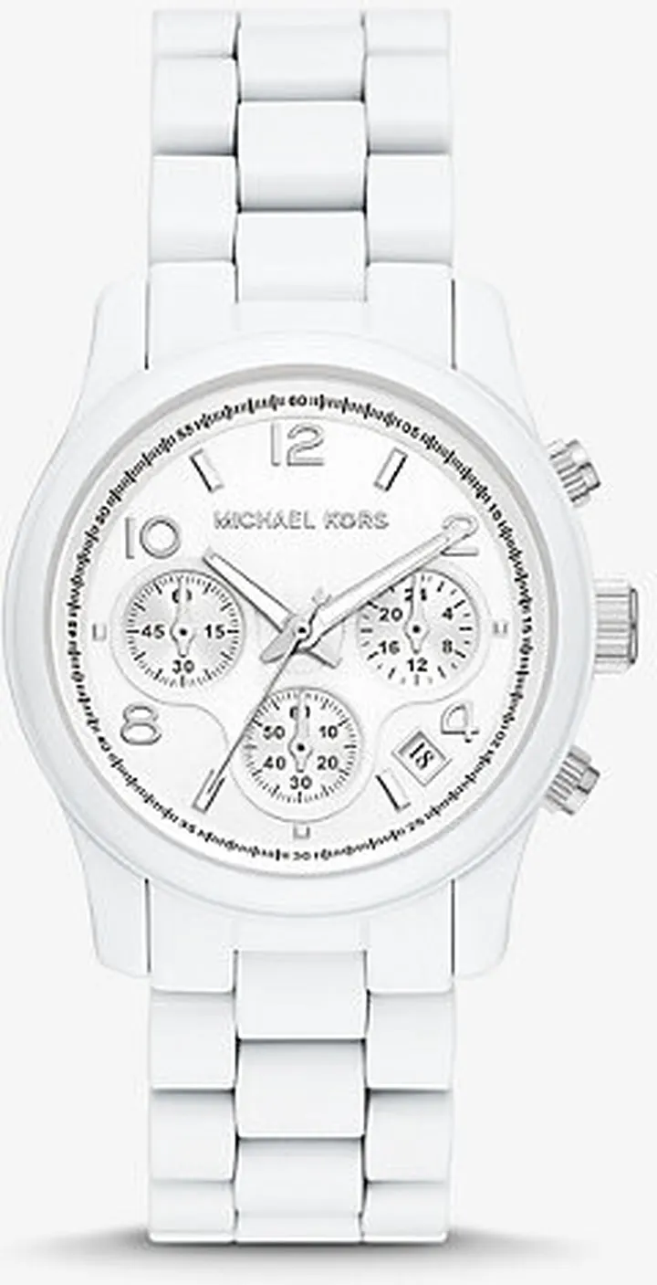 Slim Runway White-Tone Watch