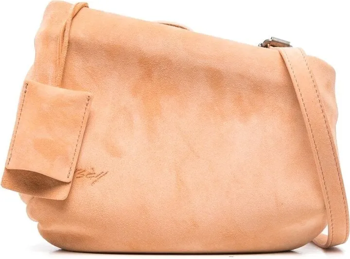 Logo-Stamp Leather Shoulder Bag
