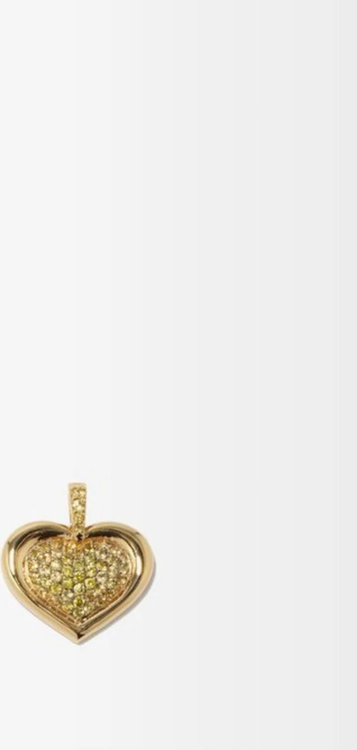 Catena Heart Sapphire & 18kt Gold Charm