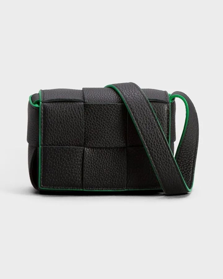 Men's Intrecciato Leather Mini Crossbody Bag