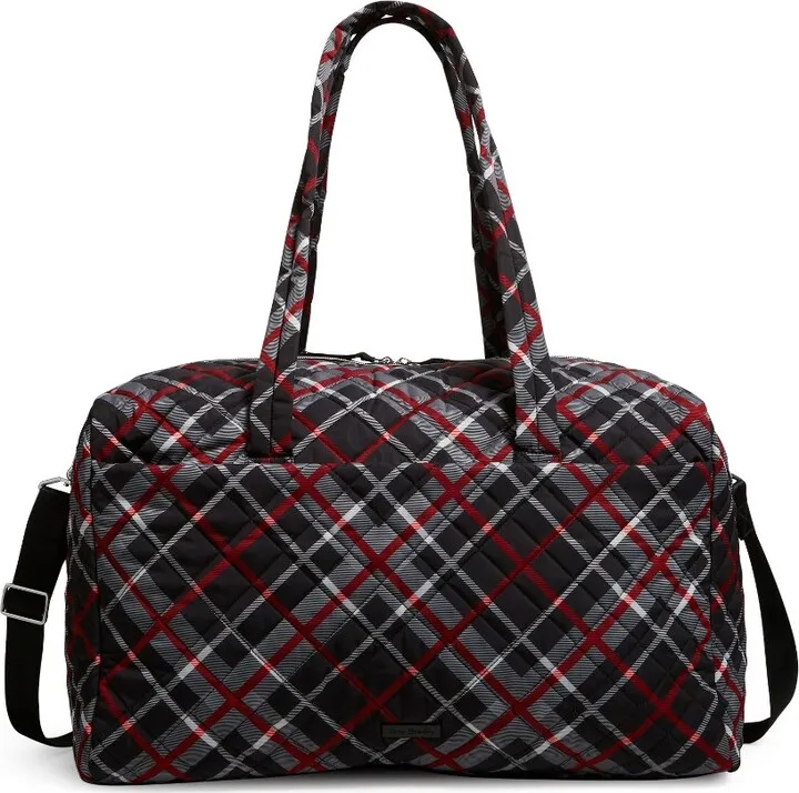 Vera Bradley Women's Performance Twill Large Travel Duffel Bag Paris Plaid