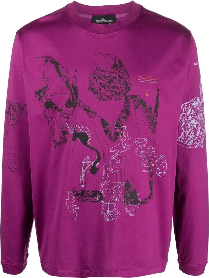 graphic-print long-sleeve T-shirt