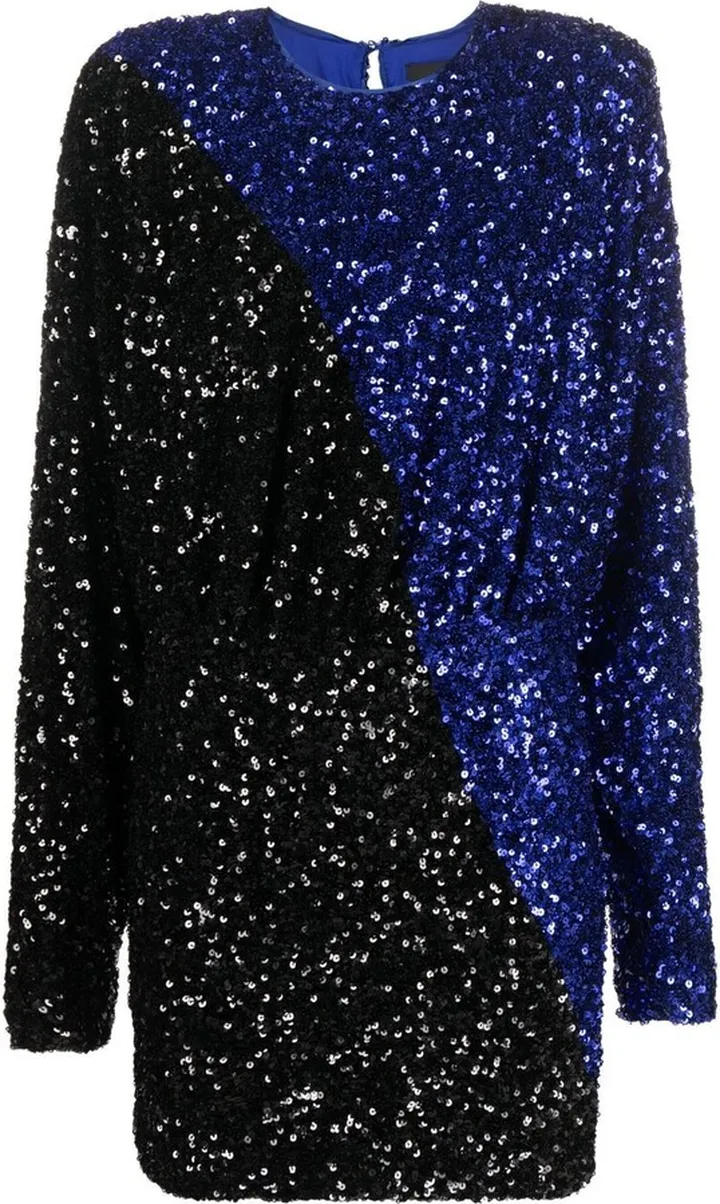 Two-Tone Sequin Minidress