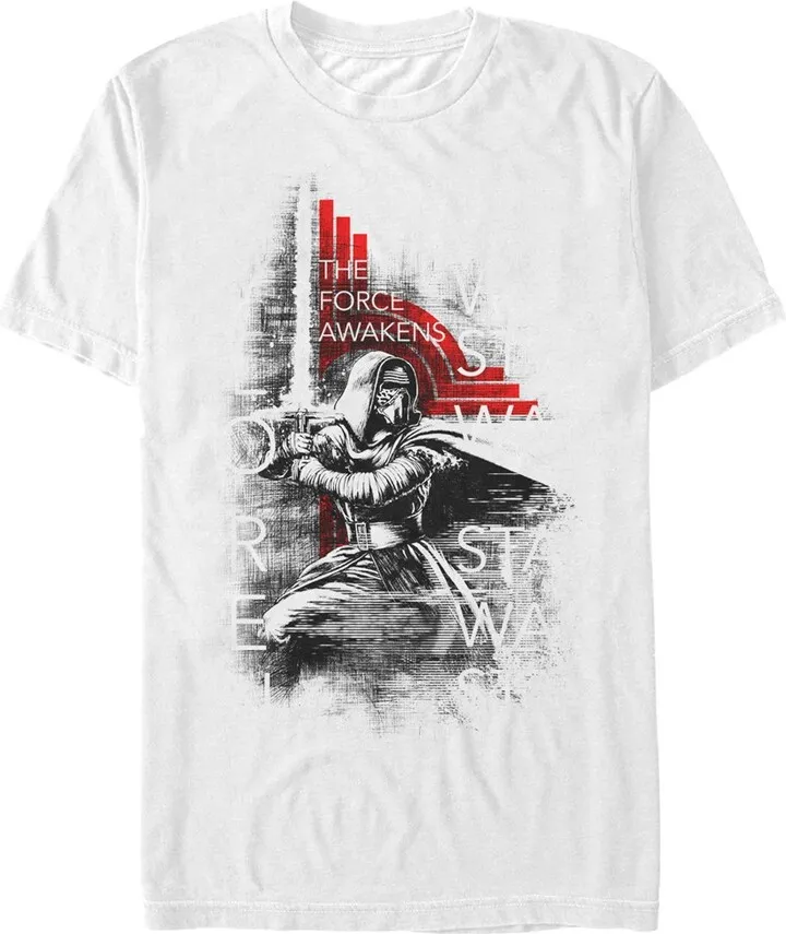 Men's Star Wars The Force Awakens Kylo Ren The Force Awakens T-Shirt - White - 3X Large