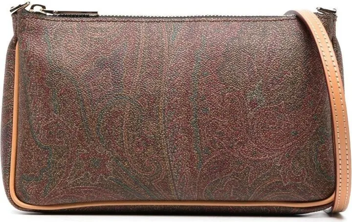 Brown Mini Paisley Shoulder Bag