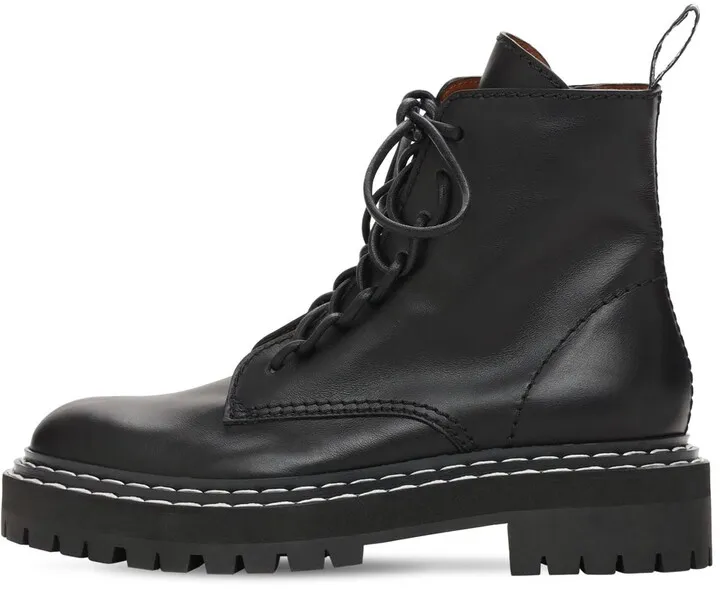 30mm Lug Sole leather combat boots