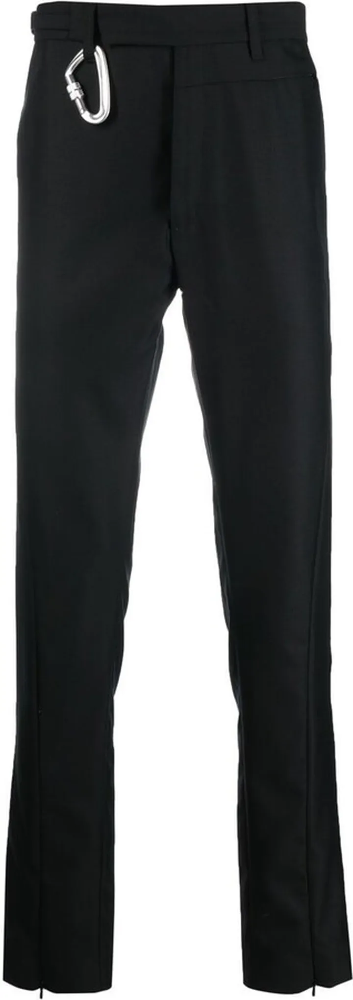 Black Keyring Attachment Straight Leg Trousers