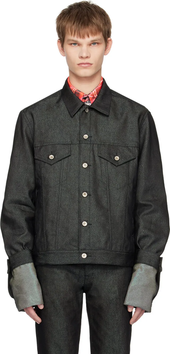 Doublet Black Hologram Denim Jacket