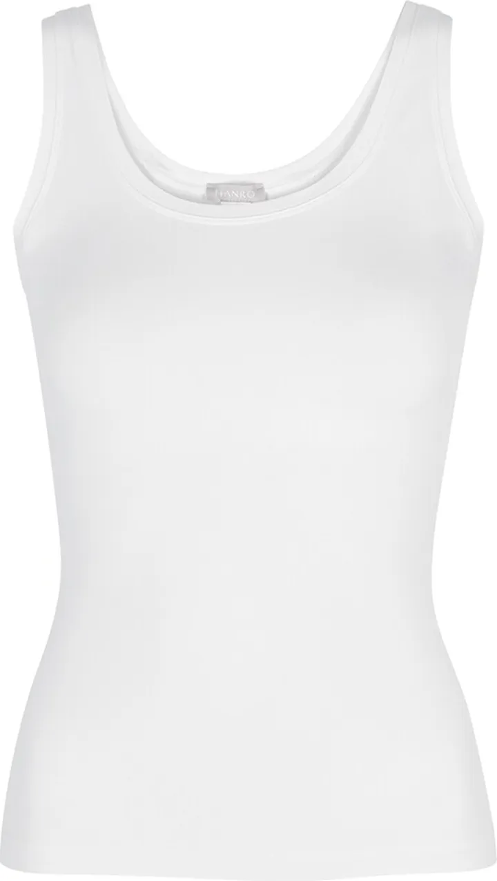 Hanro Touch Feeling White Stretch-jersey Tank