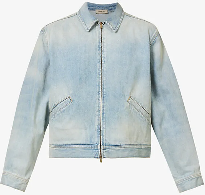 ens 5 Year Indigo Eternal Faded-wash Boxy-fit Denim Jacket