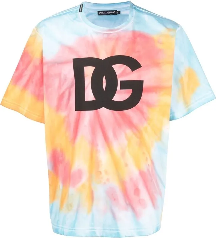 tie-dye logo-print T-shirt