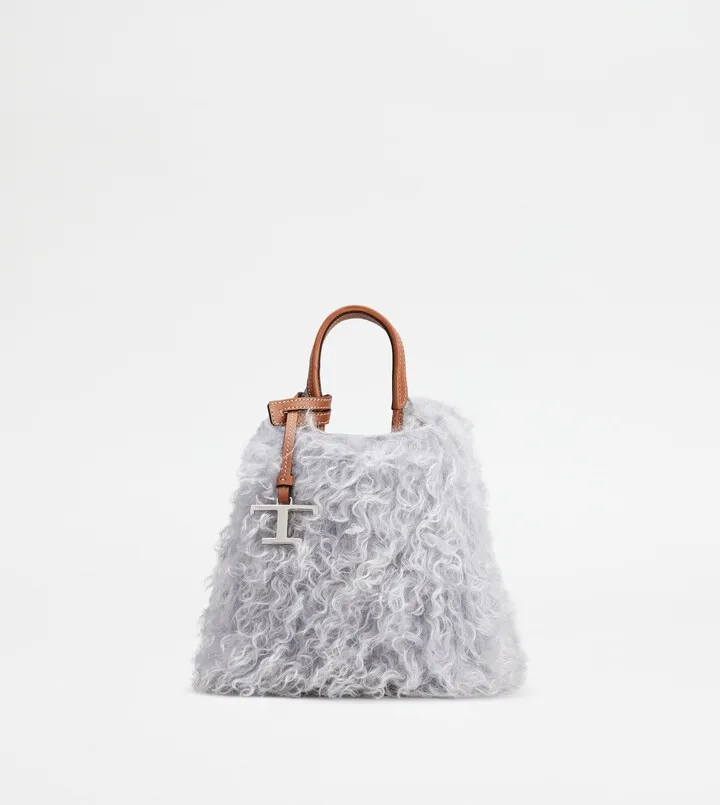 Tod's Micro Bag in Mohair and Leather Micro