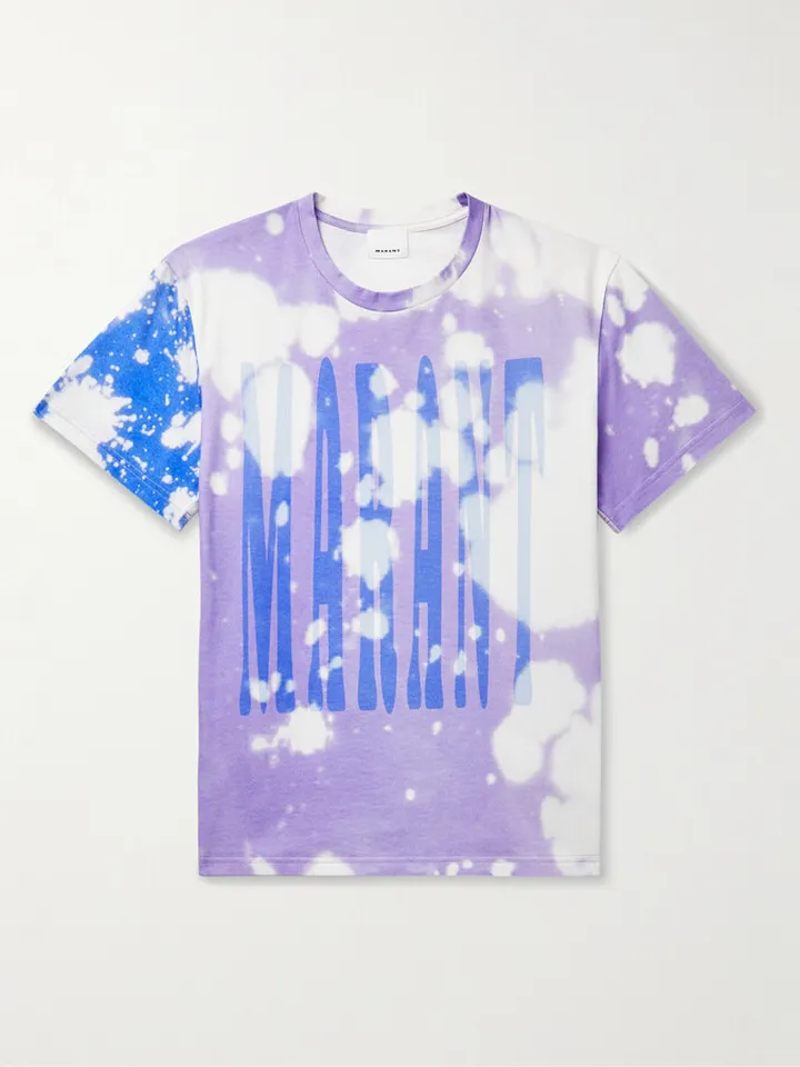 Bleached Logo-Print Cotton-Jersey T-Shirt