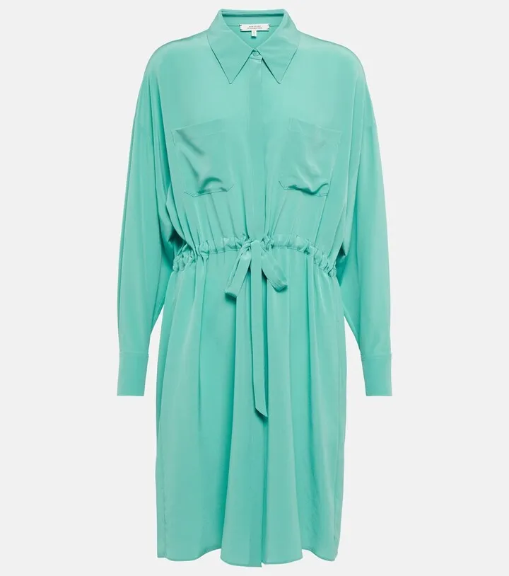 Fluid Volumes silk shirt dress