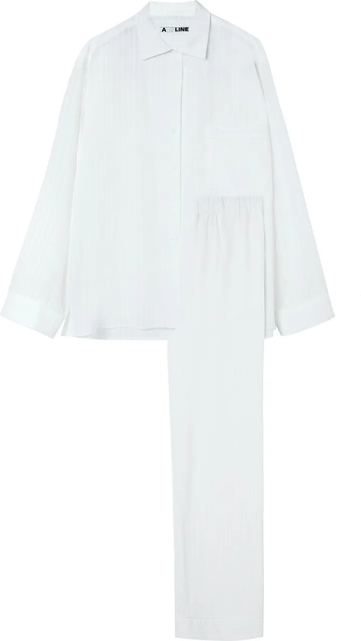 A LINE - White-On-White Tencel Pyjama Set