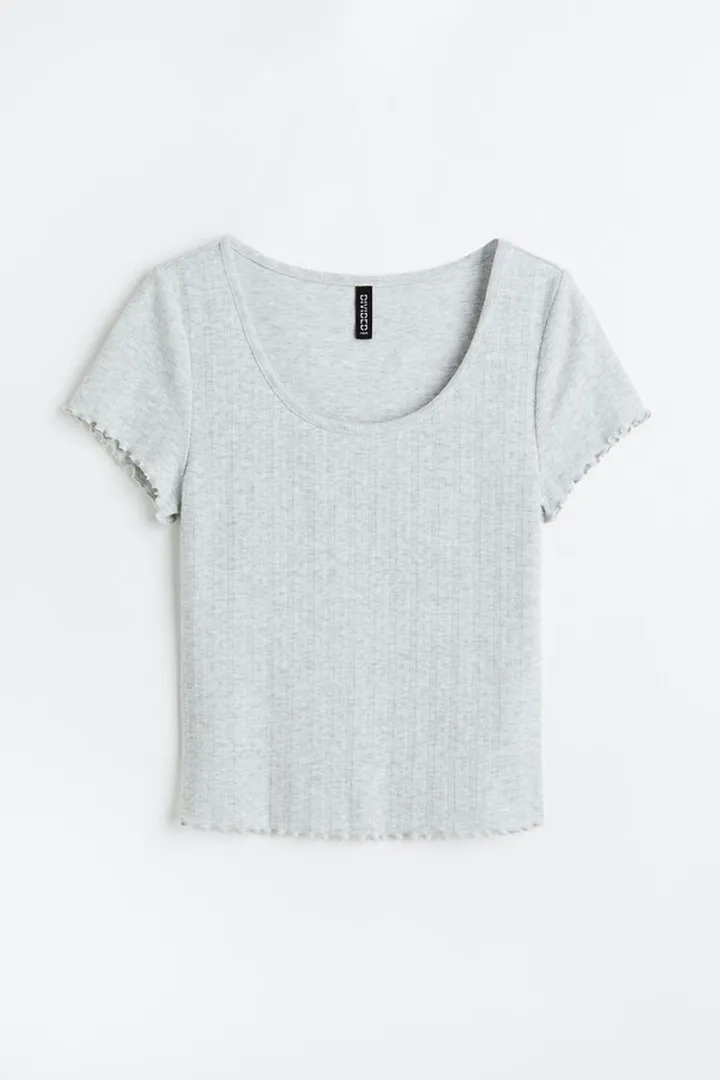 Pointelle Jersey Top