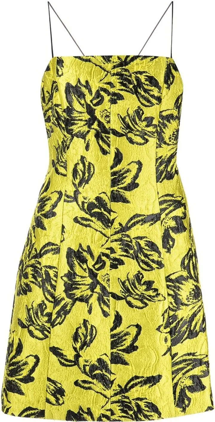 Tayla floral-jacquard minidress