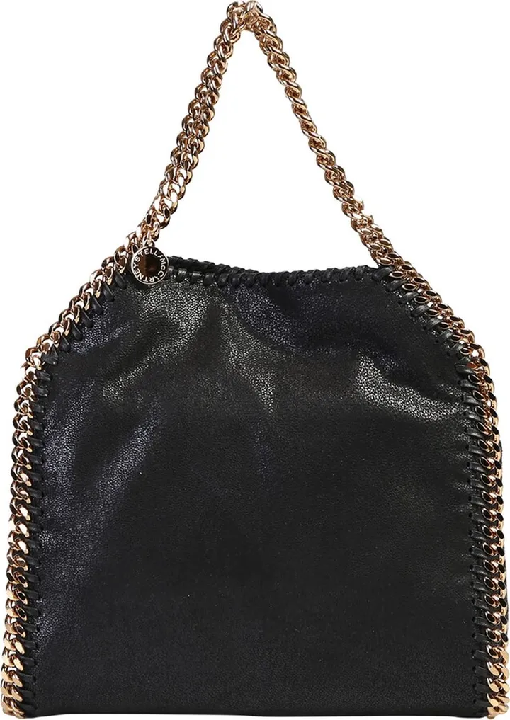 Black Falabella Mini Triple Chain Bag
