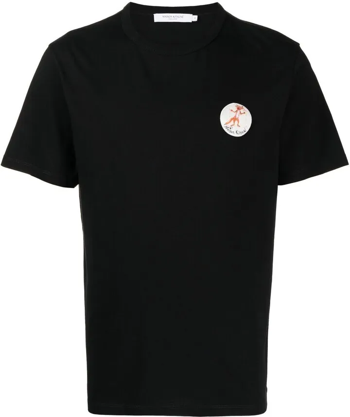logo-patch cotton T-shirt