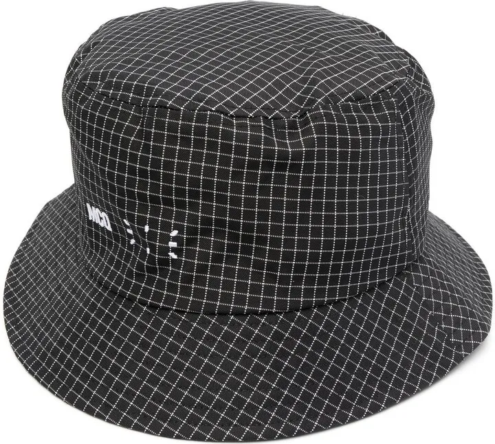 Check-Print Bucket Hat
