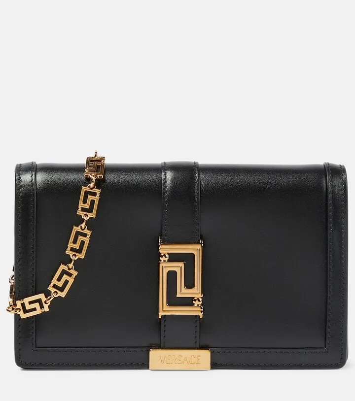 Greca Goddess leather shoulder bag