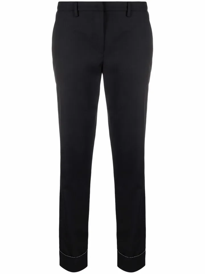 Straight-Leg Wool Trousers