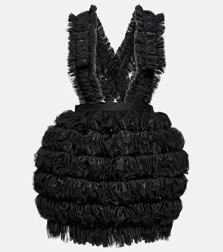 Ruffle tulle minidress