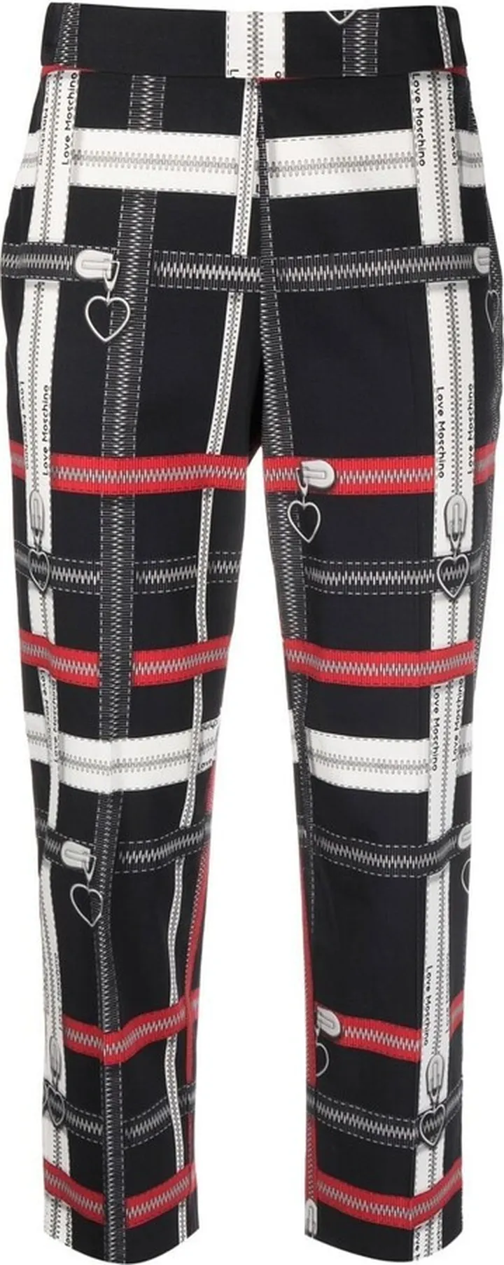 Zip-Print Cropped Trousers