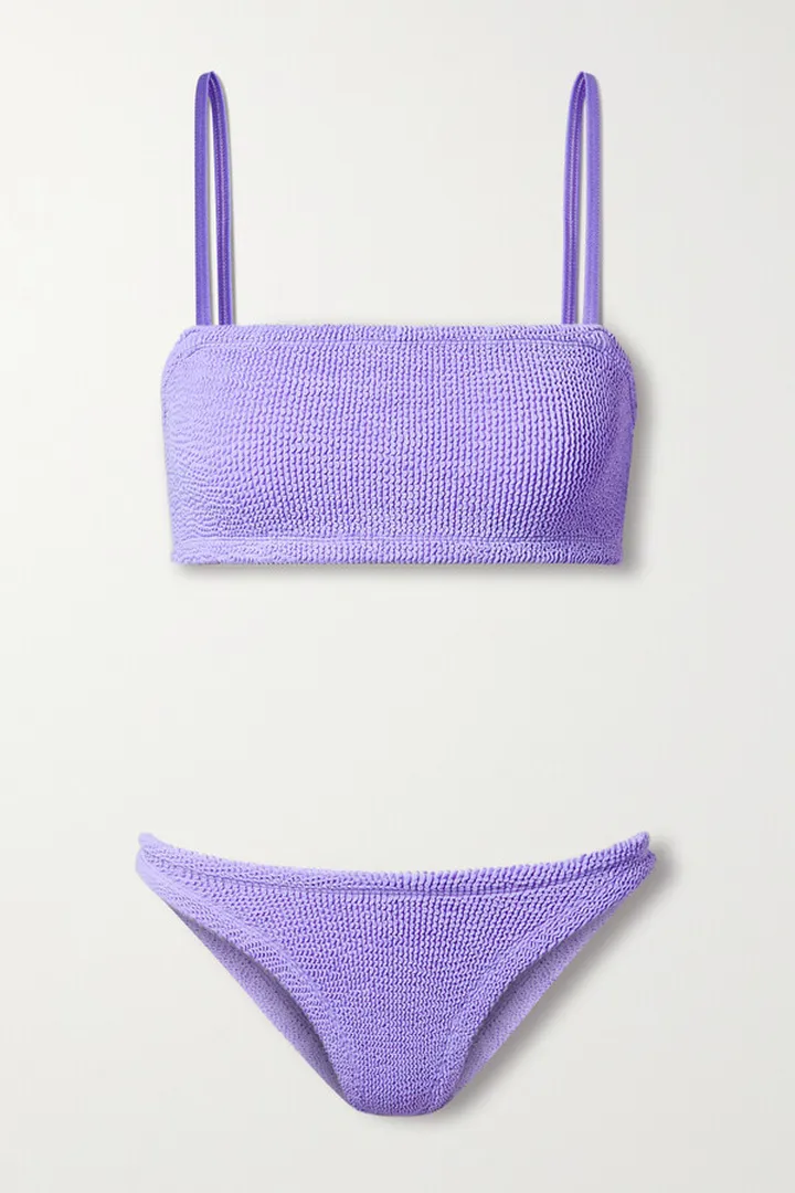 Hunza G - + Net Sustain Gigi Seersucker Bikini - Purple