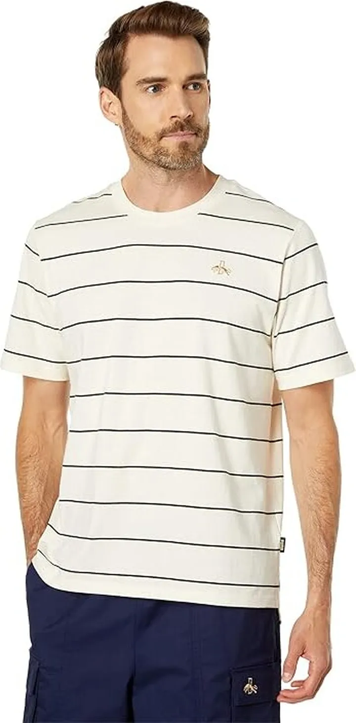 PUMA Rudolf Dassler Legacy Stripes Tee (Eggnog) Men's T Shirt