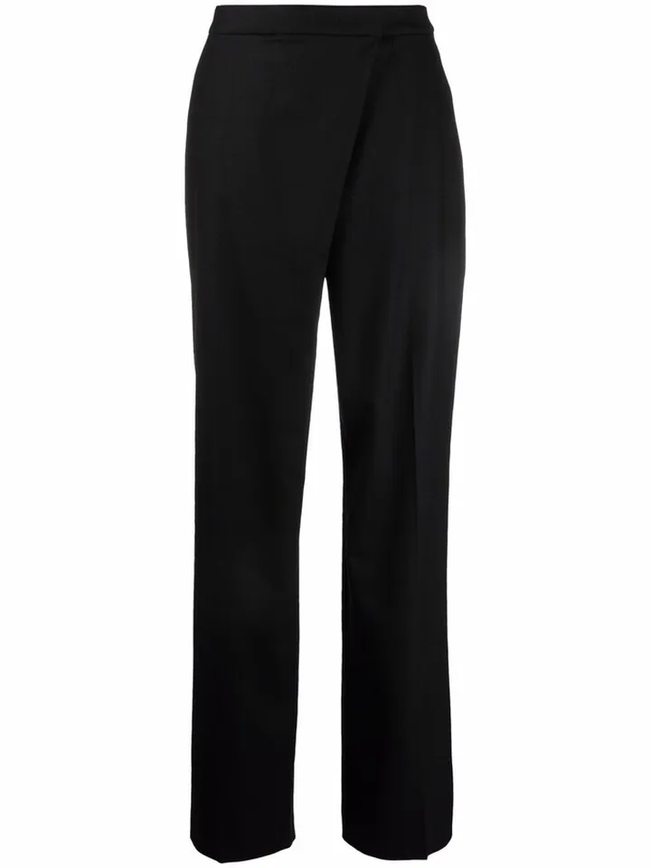 Crossover Straight-Leg Trousers