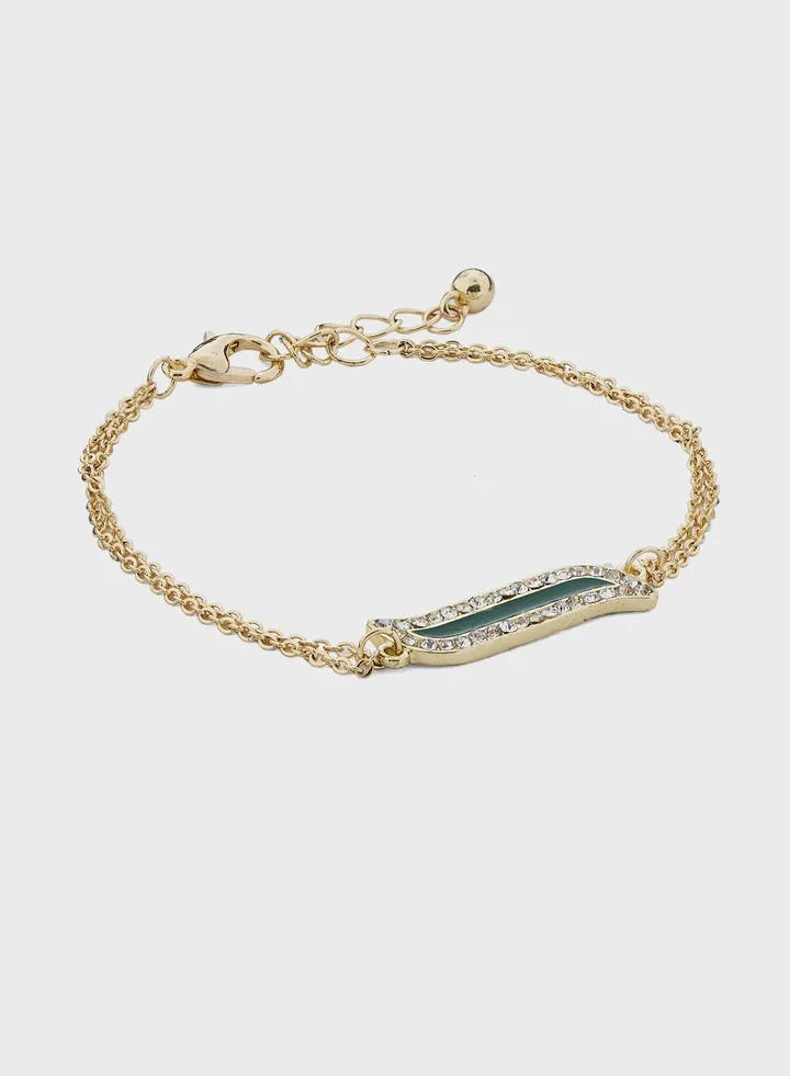 Arabic Initial "A" /Alif Diamante Bracelet