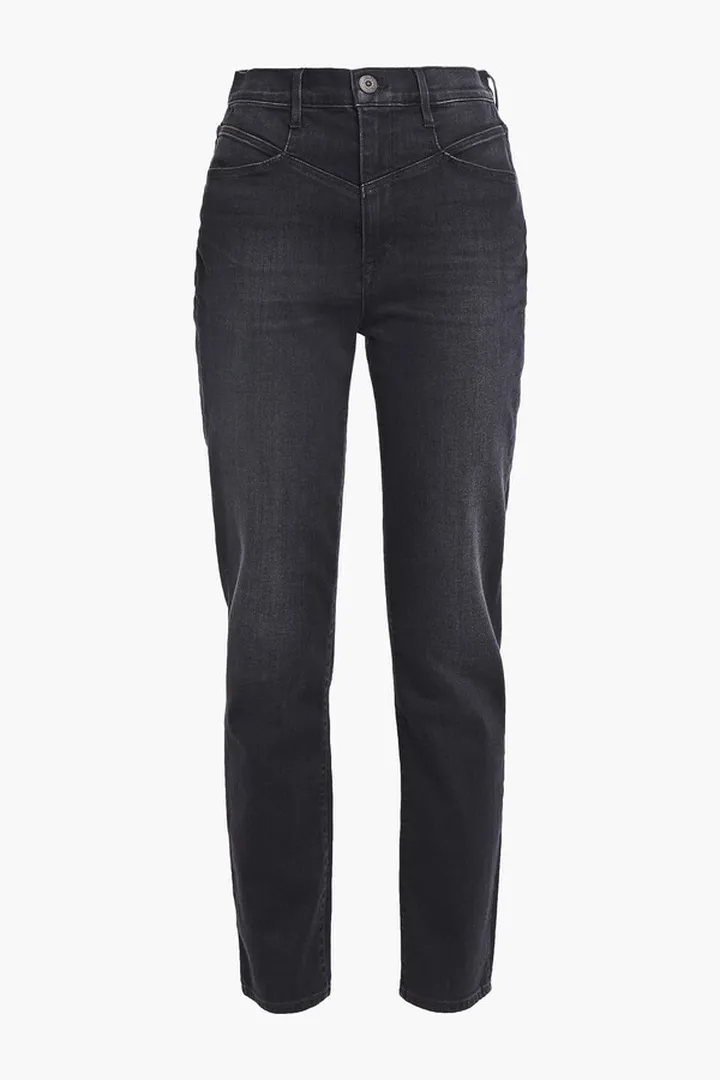 High-rise slim-leg jeans