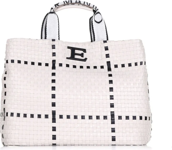 Shopping Bag With Contrasting Weave