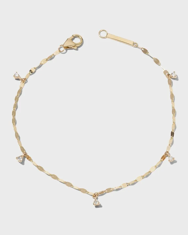14k Diamond Solo Rain Bracelet