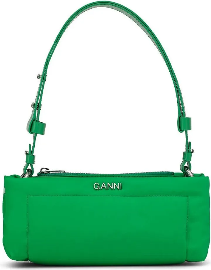 Ganni Pillow Baguette Green Bag