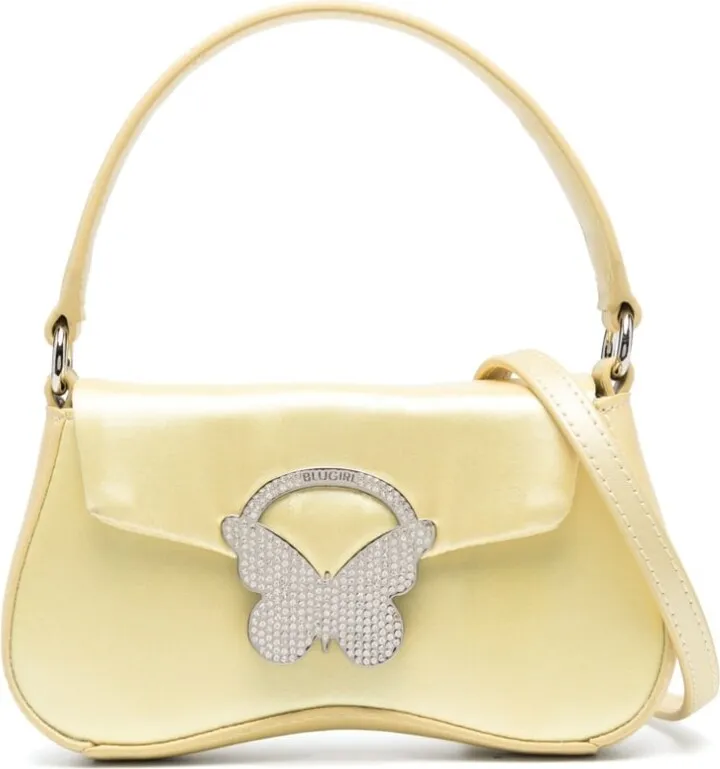 Butterfly-Plaque Leather Bag