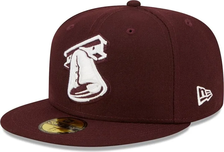 Men's New Era Burgundy Lehigh Valley IronPigs Authentic Collection 59FIFTY Fitted Hat