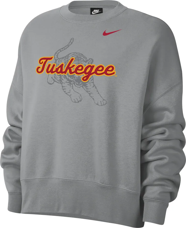 Nike Women's College (Tuskegee) Crew-Neck Sweatshirt in Grey