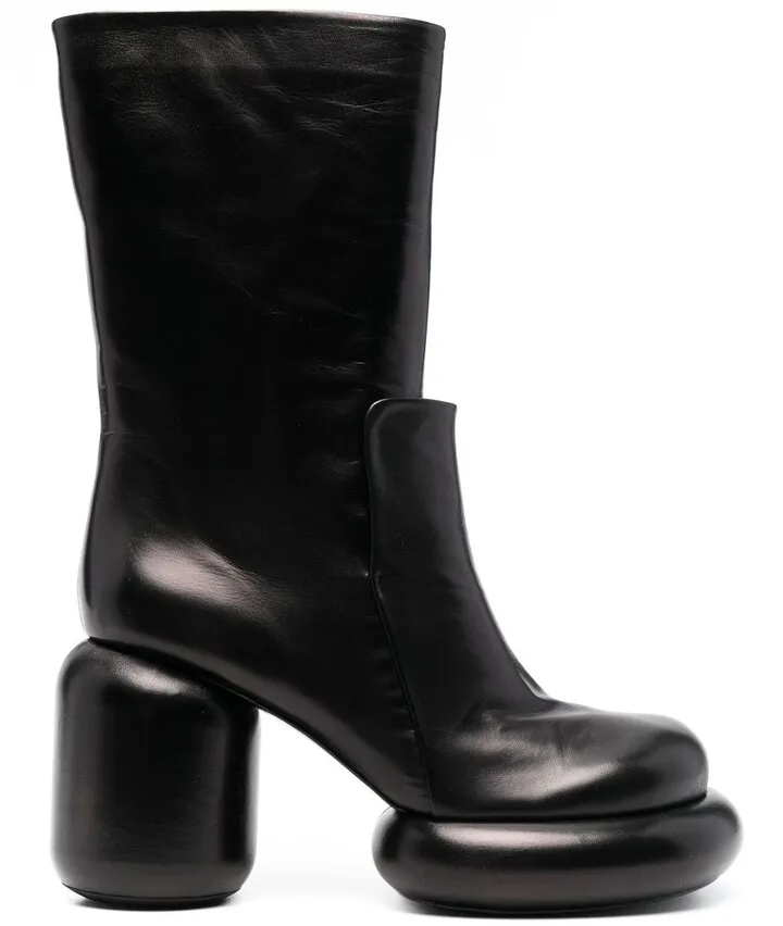 Leather 110mm Platform Boots