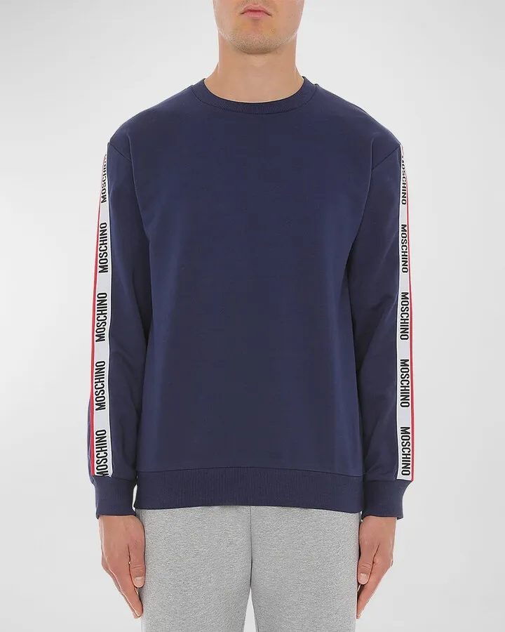 Men's Logo-Tape Crew Sweatshirt