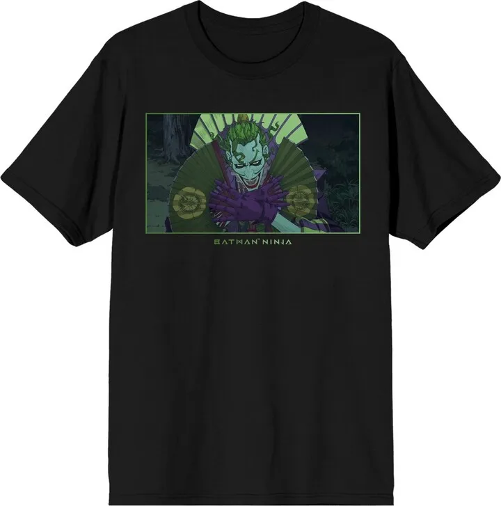 Batman Ninja Joker Character Men’s Black Graphic Tee-XL